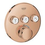 Casa si Gradina - Sanitare - Cazi si cabine de dus - Coloane si seturi de dus - Unitate control Grohe 29121DA0, Grohtherm Smartcontrol, 1/2'', 3 iesiri, termostat, necesita set fixare, lucios, cupru - Infinity.ro