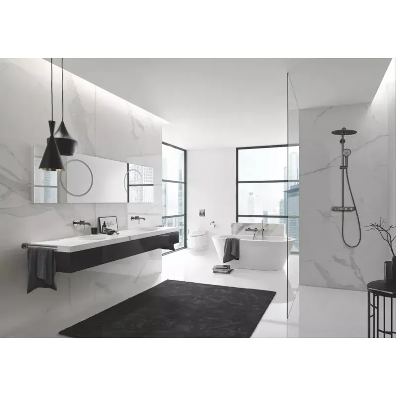 Casa si Gradina - Sanitare - Cazi si cabine de dus - Coloane si seturi de dus - Sistem de dus Grohe Euphoria SmartControl 310 26507AL0, termostat, 310 mm, aparent, anti-oparire, mat, grafit - Infinity.ro