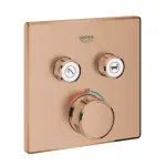 Casa si Gradina - Sanitare - Cazi si cabine de dus - Coloane si seturi de dus - Unitate control Grohe Smartcontrol 29124DL0, 2 iesiri, termostat, necesita valva, mat, cupru - Infinity.ro