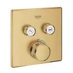 Casa si Gradina - Sanitare - Cazi si cabine de dus - Coloane si seturi de dus - Unitate control Grohe Smartcontrol, 2 iesiri, termostat, necesita valva, mat, auriu, 29124GN0 - Infinity.ro