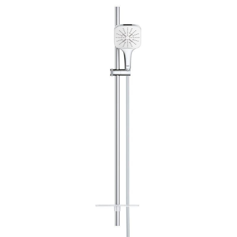 Casa si Gradina - Sanitare - Cazi si cabine de dus - Coloane si seturi de dus - Coloana de dus Grohe 26586LS0, SmartActive 130 Cube, 1/2'', 3 functii, 900 mm, etajera, crom - Infinity.ro
