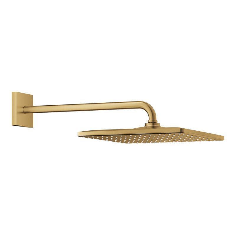 Casa si Gradina - Sanitare - Cazi si cabine de dus - Coloane si seturi de dus - Dus fix Grohe 26564GN0, Rainshower 310 Cube, 1/2'', pe perete, 310 mm, 1 functie, mat, auriu - Infinity.ro