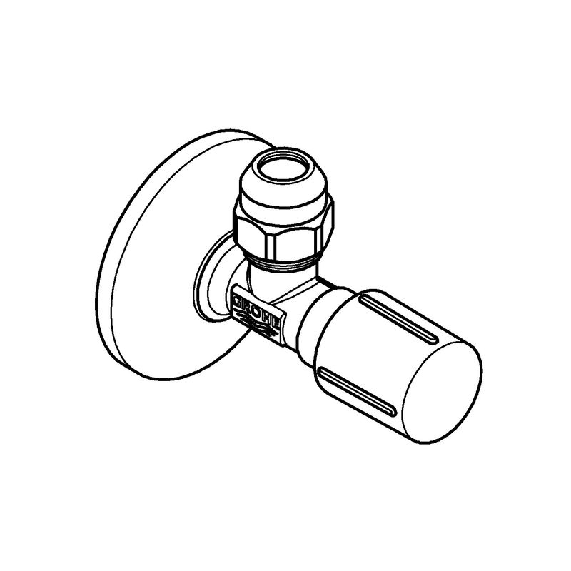 Casa si Gradina - Sanitare - Instalatii hidro - Robineti - Robinet cu ventil de colt Grohe 22037BE0, 1/2'' x 3/8'', alama, mat, nichel - Infinity.ro