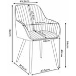 Casa si Gradina - Mobilier - Scaune si fotolii - Scaune - Set 2 scaune dining tapitate din velur Florence, 55x58x82 cm, maxim 120 kg, bej - Infinity.ro