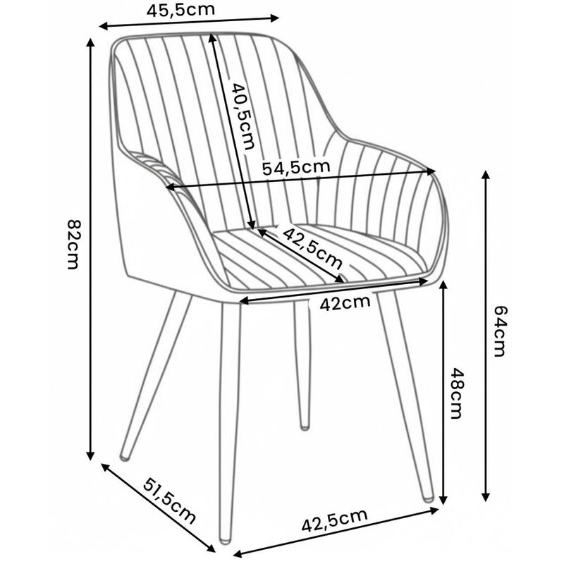 Casa si Gradina - Mobilier - Scaune si fotolii - Scaune - Set 2 scaune dining tapitate din velur Florence, 55x58x82 cm, maxim 120 kg, bej - Infinity.ro