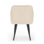 Casa si Gradina - Mobilier - Scaune si fotolii - Scaune - Set 2 scaune dining tapitate din velur Florence, 55x58x82 cm, maxim 120 kg, bej - Infinity.ro