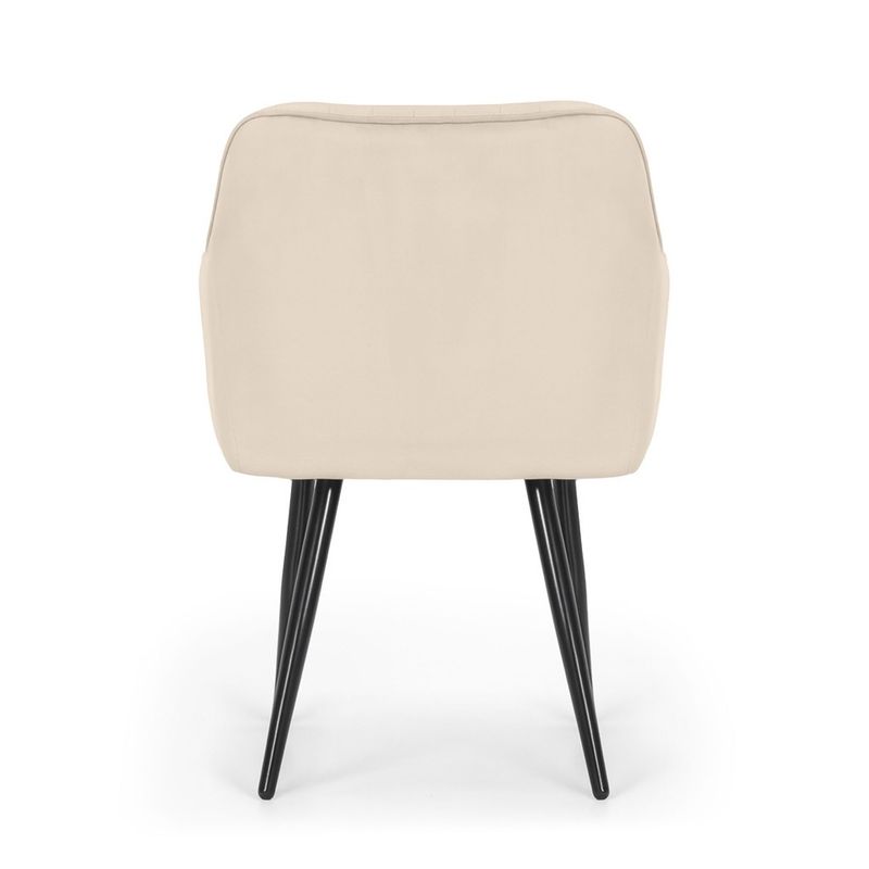 Casa si Gradina - Mobilier - Scaune si fotolii - Scaune - Set 2 scaune dining tapitate din velur Florence, 55x58x82 cm, maxim 120 kg, bej - Infinity.ro