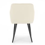 Casa si Gradina - Mobilier - Scaune si fotolii - Scaune - Set 2 scaune dining tapitate din catifea Diamante, 55x58x83 cm, maxim 120 kg, crem - Infinity.ro