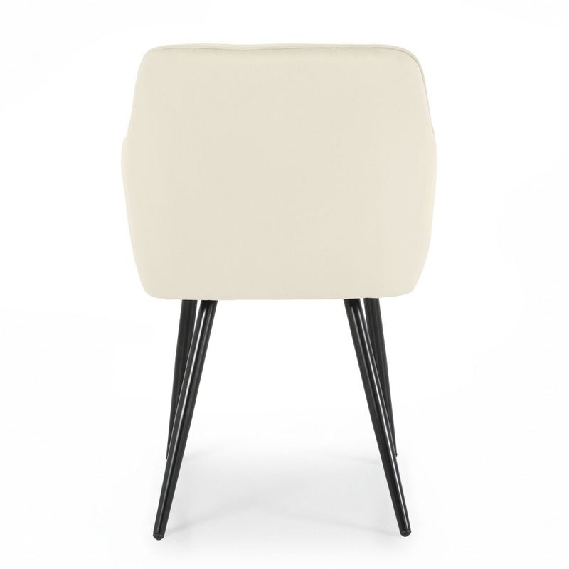 Casa si Gradina - Mobilier - Scaune si fotolii - Scaune - Set 2 scaune dining tapitate din catifea Diamante, 55x58x83 cm, maxim 120 kg, crem - Infinity.ro