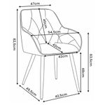 Casa si Gradina - Mobilier - Scaune si fotolii - Scaune - Set 2 scaune dining tapitate din catifea Diamante, 55x58x83 cm, maxim 120 kg, crem - Infinity.ro