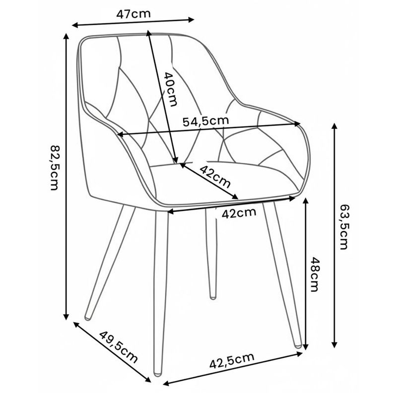 Casa si Gradina - Mobilier - Scaune si fotolii - Scaune - Set 2 scaune dining tapitate din catifea Diamante, 55x58x83 cm, maxim 120 kg, crem - Infinity.ro