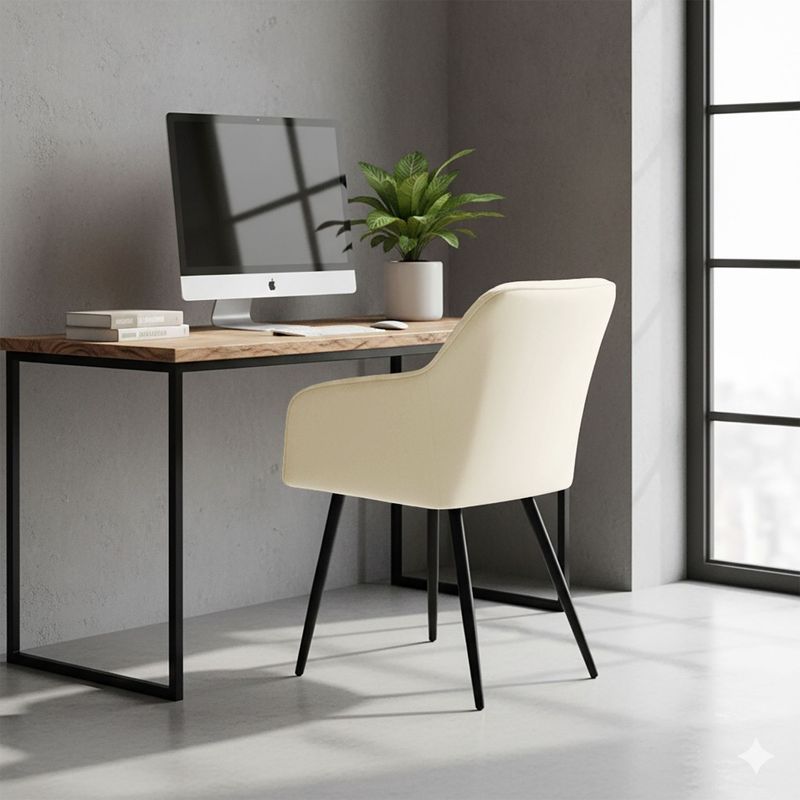 Casa si Gradina - Mobilier - Scaune si fotolii - Scaune - Set 2 scaune dining tapitate din catifea Diamante, 55x58x83 cm, maxim 120 kg, crem - Infinity.ro