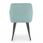 Casa si Gradina - Mobilier - Scaune si fotolii - Scaune - Set 2 scaune dining tapitate din catifea Diamante, 55x58x83 cm, maxim 120 kg, turcoaz - Infinity.ro