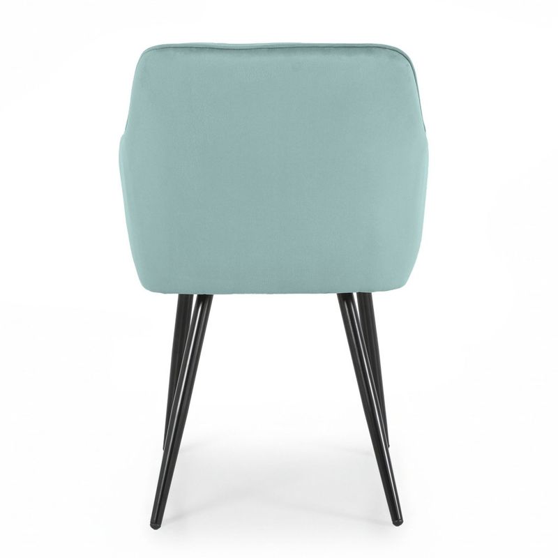 Casa si Gradina - Mobilier - Scaune si fotolii - Scaune - Set 2 scaune dining tapitate din catifea Diamante, 55x58x83 cm, maxim 120 kg, turcoaz - Infinity.ro
