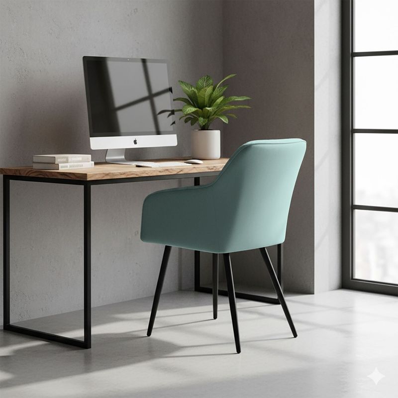 Casa si Gradina - Mobilier - Scaune si fotolii - Scaune - Set 2 scaune dining tapitate din catifea Diamante, 55x58x83 cm, maxim 120 kg, turcoaz - Infinity.ro