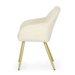 Casa si Gradina - Mobilier - Scaune si fotolii - Scaune - Set 2 scaune dining tapitate din velur Florence, 55x58x82 cm, maxim 120 kg, crem - Infinity.ro
