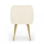 Casa si Gradina - Mobilier - Scaune si fotolii - Scaune - Set 2 scaune dining tapitate din velur Florence, 55x58x82 cm, maxim 120 kg, crem - Infinity.ro