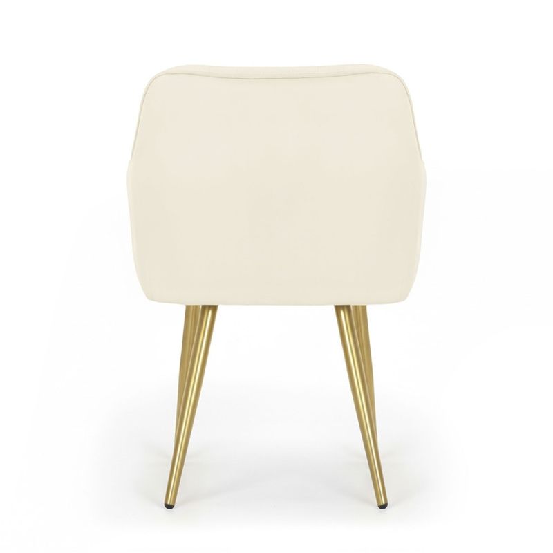 Casa si Gradina - Mobilier - Scaune si fotolii - Scaune - Set 2 scaune dining tapitate din velur Florence, 55x58x82 cm, maxim 120 kg, crem - Infinity.ro