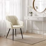 Casa si Gradina - Mobilier - Scaune si fotolii - Scaune - Set 2 scaune dining tapitate din catifea Diamante, 55x58x83 cm, maxim 120 kg, crem - Infinity.ro