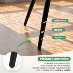 Casa si Gradina - Mobilier - Scaune si fotolii - Scaune - Set 2 scaune dining tapitate din catifea Diamante, 55x58x83 cm, maxim 120 kg, turcoaz - Infinity.ro