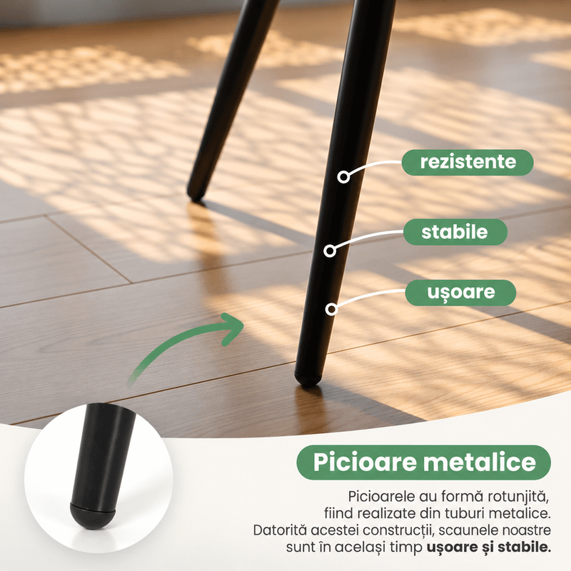 Casa si Gradina - Mobilier - Scaune si fotolii - Scaune - Set 2 scaune dining tapitate din catifea Diamante, 55x58x83 cm, maxim 120 kg, turcoaz - Infinity.ro