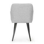 Casa si Gradina - Mobilier - Scaune si fotolii - Scaune - Set 2 scaune dining tapitate cu velur Luxano, cusaturi patrate, 54x58x82 cm, gri deschis - Infinity.ro