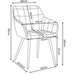 Casa si Gradina - Mobilier - Scaune si fotolii - Scaune - Set 2 scaune dining tapitate cu velur Luxano, cusaturi patrate, 54x58x82 cm, bej - Infinity.ro