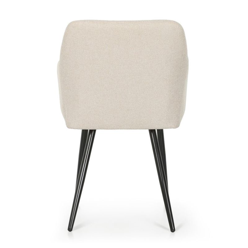 Casa si Gradina - Mobilier - Scaune si fotolii - Scaune - Set 2 scaune dining tapitate cu velur Luxano, cusaturi patrate, 54x58x82 cm, bej - Infinity.ro