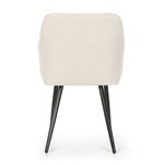 Casa si Gradina - Mobilier - Scaune si fotolii - Scaune - Set 2 scaune dining tapitate cu velur Luxano, cusaturi patrate, 54x58x82 cm, crem - Infinity.ro