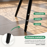 Casa si Gradina - Mobilier - Scaune si fotolii - Scaune - Set 2 scaune dining tapitate cu velur Luxano, cusaturi patrate, 54x58x82 cm, bej - Infinity.ro