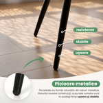 Casa si Gradina - Mobilier - Scaune si fotolii - Scaune - Set 2 scaune dining tapitate cu velur Luxano, cusaturi patrate, 54x58x82 cm, aramiu - Infinity.ro