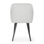 Casa si Gradina - Mobilier - Scaune si fotolii - Scaune - Set 2 scaune dining tapitate cu velur Luxano, cusaturi patrate, 54x58x82 cm, gri - Infinity.ro