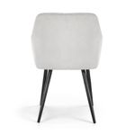 Casa si Gradina - Mobilier - Scaune si fotolii - Scaune - Set 2 scaune dining tapitate Velto, catifea, matlasate cu romburi, 52x58x82 cm, maxim 120 kg, gri - Infinity.ro
