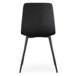 Casa si Gradina - Mobilier - Scaune si fotolii - Scaune - Set 4 scaune dining tapitate Nero din catifea, sezut matlasat, picioare metalice, 46x44x87 cm, maxim 130 kg, negru - Infinity.ro
