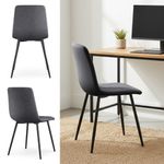 Casa si Gradina - Mobilier - Scaune si fotolii - Scaune - Set 4 scaune dining tapitate din catifea, capitonate Livo, 46x44x87 cm, maxim 130 kg, gri inchis - Infinity.ro