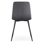Casa si Gradina - Mobilier - Scaune si fotolii - Scaune - Set 4 scaune dining tapitate din catifea, capitonate Livo, 46x44x87 cm, maxim 130 kg, gri inchis - Infinity.ro