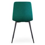 Casa si Gradina - Mobilier - Scaune si fotolii - Scaune - Set 4 scaune tapitate din catifea Milo, sezut matlasat, picioare metalice, 46x44x87 cm, maxim 130 kg, verde - Infinity.ro