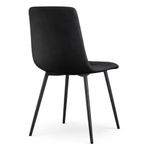 Casa si Gradina - Mobilier - Scaune si fotolii - Scaune - Set 4 scaune dining tapitate din catifea, capitonate Livo, 46x44x87 cm, maxim 130 kg, negru - Infinity.ro