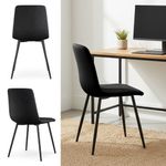 Casa si Gradina - Mobilier - Scaune si fotolii - Scaune - Set 4 scaune dining tapitate din catifea, capitonate Livo, 46x44x87 cm, maxim 130 kg, negru - Infinity.ro