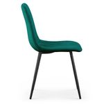 Casa si Gradina - Mobilier - Scaune si fotolii - Scaune - Set 4 scaune dining tapitate din catifea, capitonate Livo, 46x44x87 cm, maxim 130 kg, verde - Infinity.ro