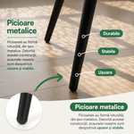 Casa si Gradina - Mobilier - Scaune si fotolii - Scaune - Set 4 scaune dining tapitate din catifea, capitonate Livo, 46x44x87 cm, maxim 130 kg, gri inchis - Infinity.ro