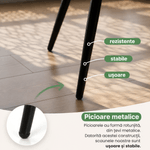 Casa si Gradina - Mobilier - Scaune si fotolii - Scaune - Set 2 scaune dining tapitate Velto, catifea, matlasate cu romburi, 52x58x82 cm, maxim 120 kg, bej - Infinity.ro