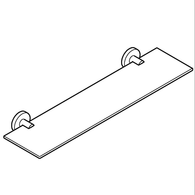 Casa si Gradina - Sanitare - Cazi si cabine de dus - Accesorii cada - Raft lavoar Grohe 40799DC1, Essentials, pe perete, 530 x 110 mm, sticla/metal, mat, otel satinat - Infinity.ro