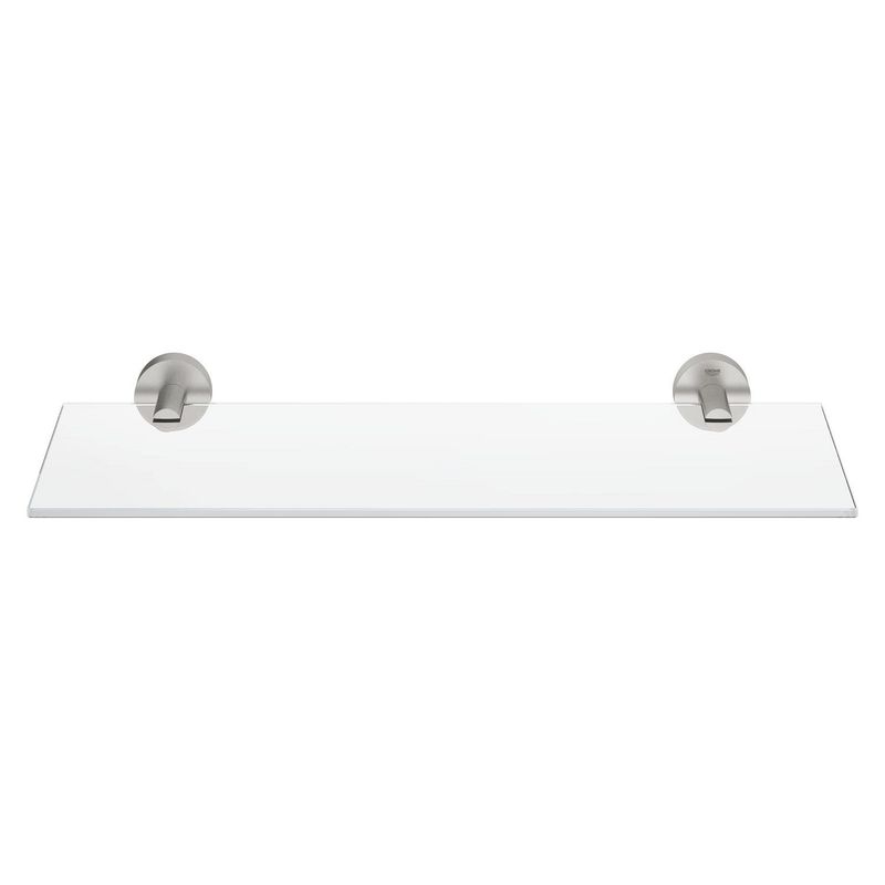 Casa si Gradina - Sanitare - Cazi si cabine de dus - Accesorii cada - Raft Grohe 41202DC0, Start, pe perete, 530 x 145 mm, sticla, mat, otel satinat - Infinity.ro