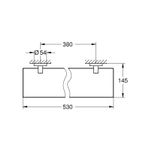 Casa si Gradina - Sanitare - Cazi si cabine de dus - Accesorii cada - Raft Grohe 41202DC0, Start, pe perete, 530 x 145 mm, sticla, mat, otel satinat - Infinity.ro