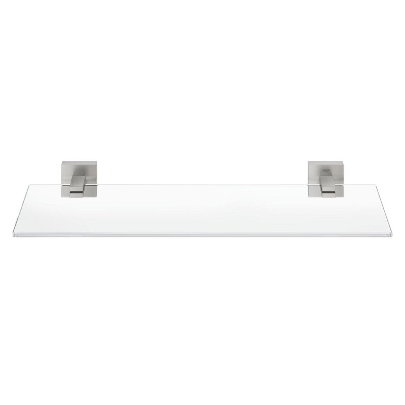 Casa si Gradina - Sanitare - Cazi si cabine de dus - Accesorii cada - Raft Grohe 41109DC0, Start Cube, pe perete, 530 mm, metal/sticla, mat, otel satinat - Infinity.ro