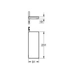 Casa si Gradina - Sanitare - Cazi si cabine de dus - Accesorii cada - Raft sistem dus Grohe 101677DL00, SPA Aqua Pure, 231 x 91 mm, metal/acril, mat, cupru - Infinity.ro