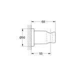 Casa si Gradina - Sanitare - Suporturi si accesorii baie - Suporturi baie - Suport para dus Grohe 27074DC0, Rainshower, aparent, universal, mat, otel satinat - Infinity.ro