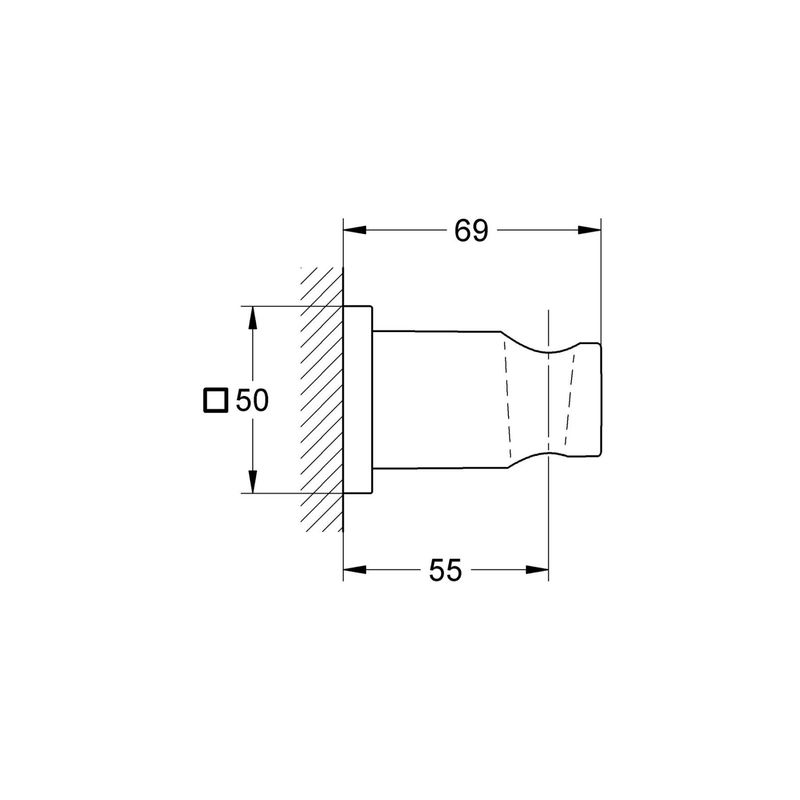 Casa si Gradina - Sanitare - Suporturi si accesorii baie - Suporturi baie - Suport para dus Grohe 27075GL0, Rainshower, pe perete, universal, lucios, auriu - Infinity.ro