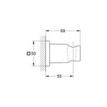 Casa si Gradina - Sanitare - Suporturi si accesorii baie - Suporturi baie - Suport para dus Grohe 27075DL0, Rainshower, pe perete, universal, mat, cupru - Infinity.ro